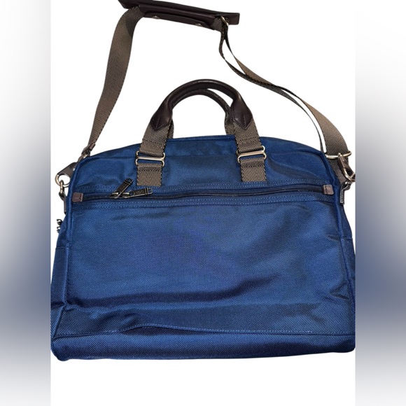 Tumi Blue Nylon Alpha Bravo McNair Slim Briefcase Bag - Picture 4 of 12